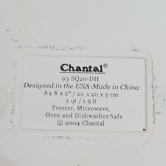 Chantal Valentines Red stoneware Pan 8 X 8 - Picture 4 of 5